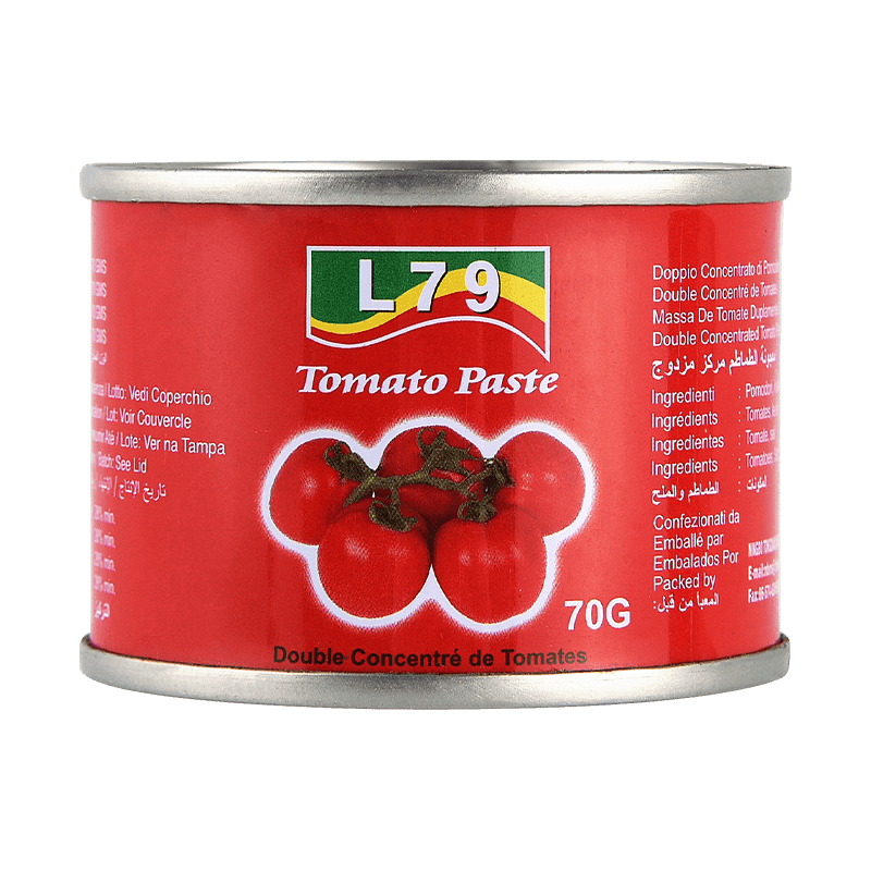 70 g de pasta de tomate concentrada enlatada (fácil abierto/ abierta)