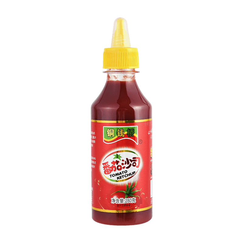 280 g de biberón de plástico de plástico ketchup de tomate de calidad fresca