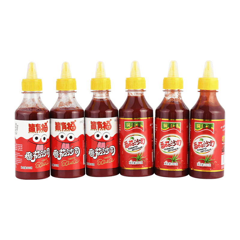 250 g de salsa de tomate de botella de plástico de plástico 250 g de salsa de tomate de botella de plástico de plástico